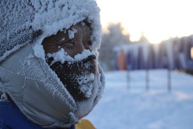 Экстремальный забег "Полюс Холода" в Оймяконе при температуре в минус 45 градусов