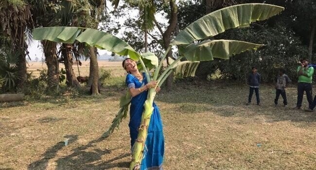 7. Свадьба с банановым деревом в Индии