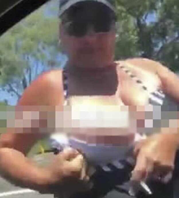 Неизвестная обнажила свою правую грудь перед автомобилисткой на шоссе Генри Лоусон Драйв в Милперре, Австралия