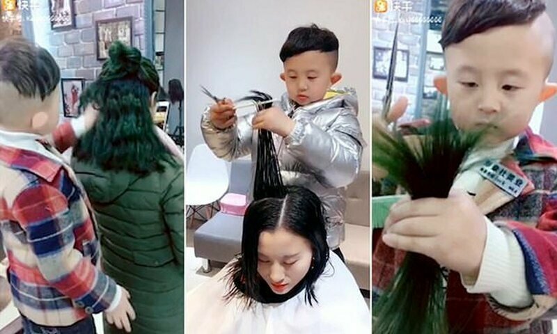 Шестилетний парикмахер из Китая