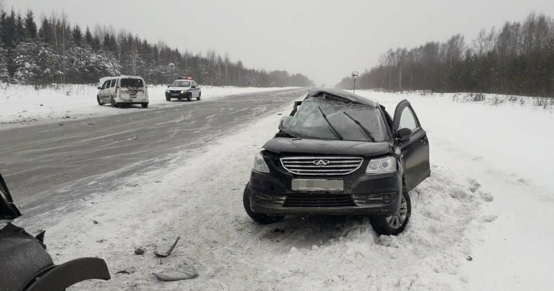 Авария дня. Момент гибели водителя на трассе Пермь - Екатеринбург