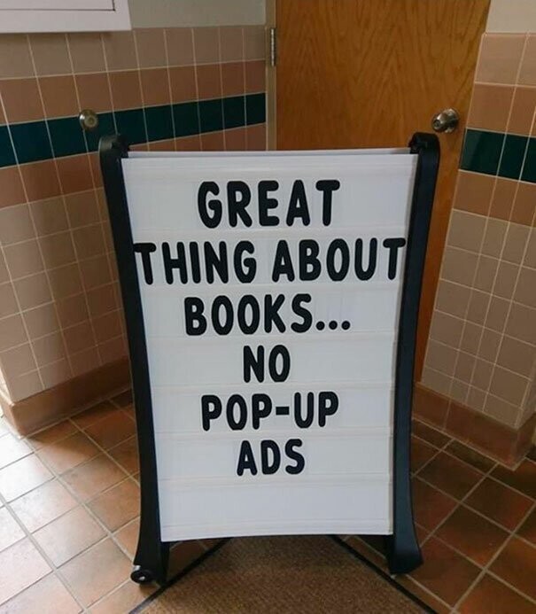 Прекрасная вещь, эти книги, в них - никакой рекламы!