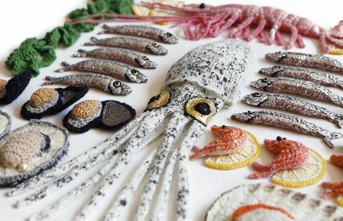 Взять и съесть: мастерица вяжет крючком реалистичные морепродукты