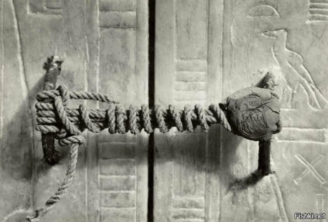 Печать на двери гробницы фараона Тутанхамона, Египет, 1922 год