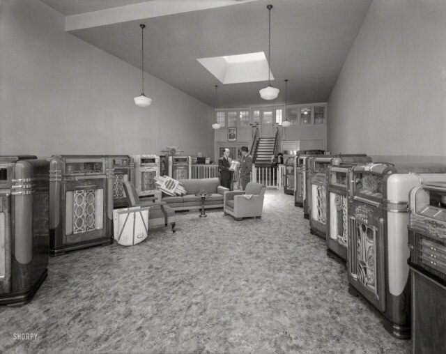 Салон продажи музыкальных автоматов, Сан-Франциско, 1939 год