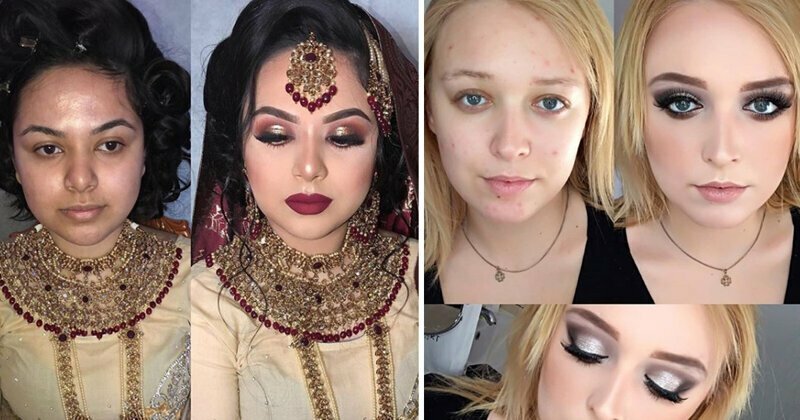 20 примеров того, что это просто два разных человека «до и после» макияжа 