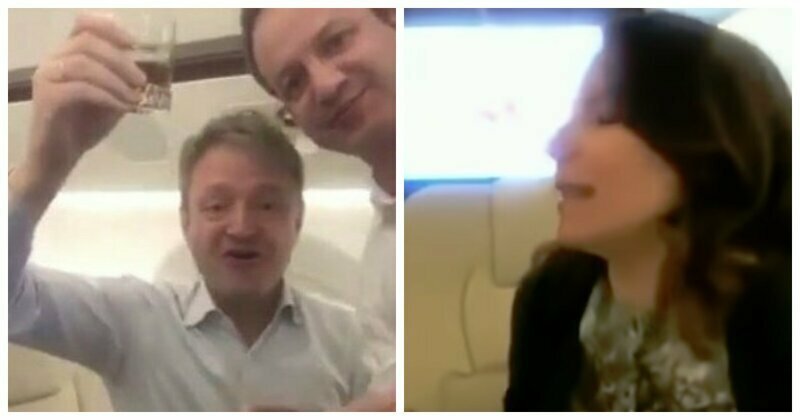 "Ах, судьба моя, судьба!": в сети появилось видео отдыха российских чиновников в частном самолете