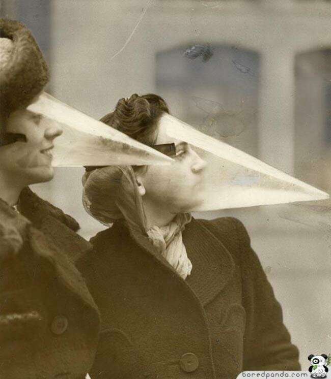 «Конус для лица» - стильный способ защиты во время метели (1939)