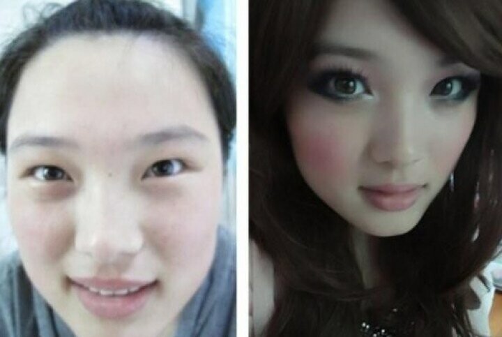 20 невероятных преображений азиаточек: с макияжем и бз