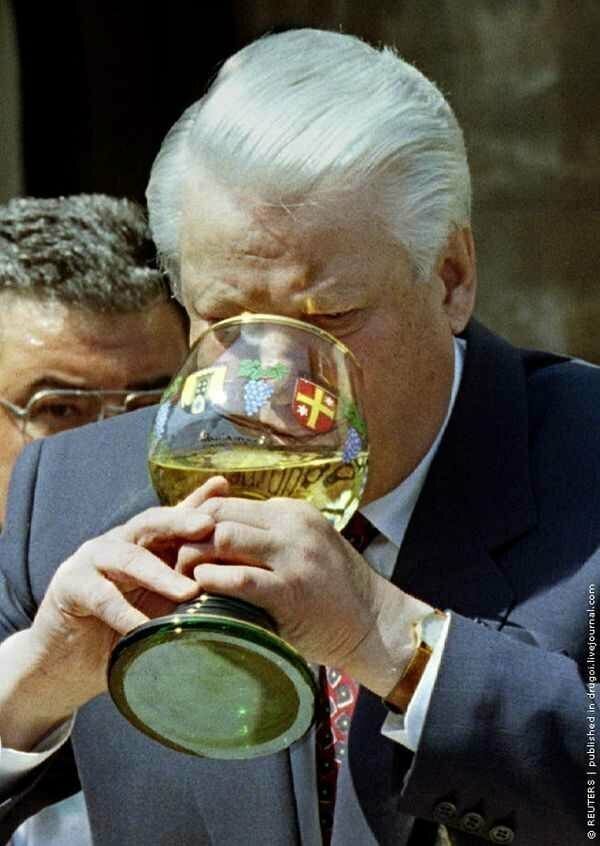 Борис Ельцин во время своего визита в Германию, май 1994 г.