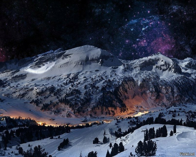 Ночь в Альпах