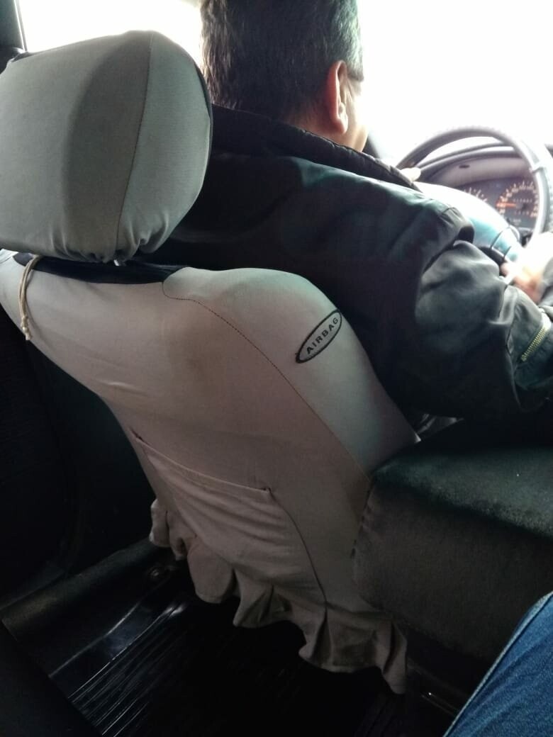 Эйрбэг (airbag) встроенный в чехол автокресла, китайское хау-ноу