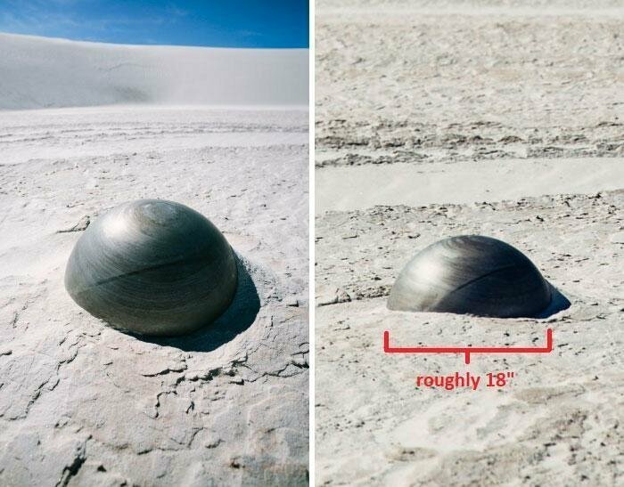 Отправился в Белые пески, Нью-Мексико, и нашёл этот.. объект. Что это за штука?