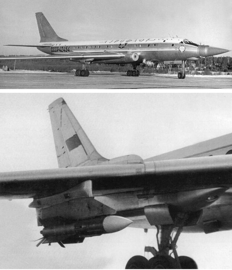 Летающая лаборатория Ту-104ЛЛ-2. 1970-е годы.