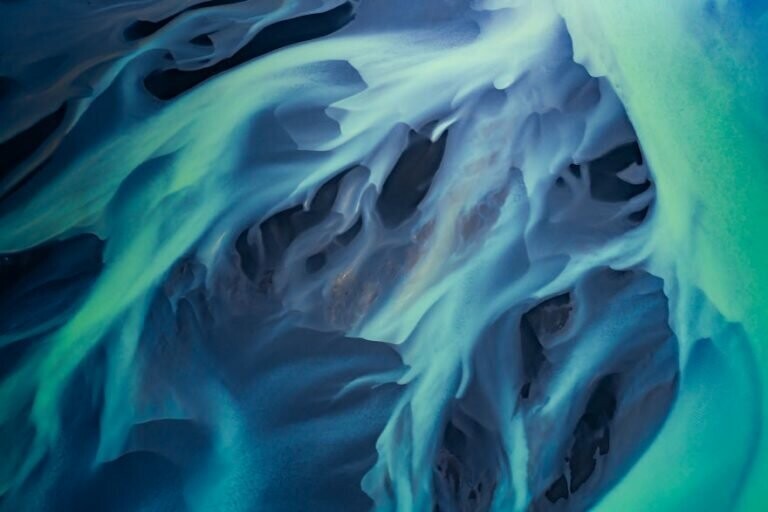 Абстрактный вид ледникового потока