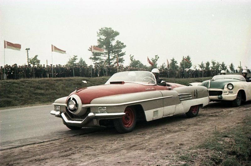 Архивные фотографии чемпионата СССР по автомобильным гонкам 1956 года