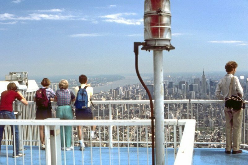 Вид с крыши Южной башни Всемирного торгового центра 1970-х годов