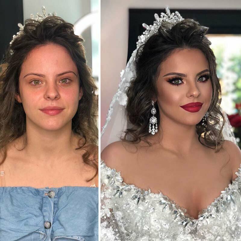 «На свадьбе я любимую не узнал»: свадебный макияж, который сделал невест неузнаваемыми
