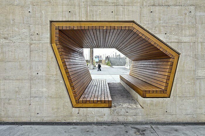 Скамейка от архитекторов Аллесвиргут, Люксембург