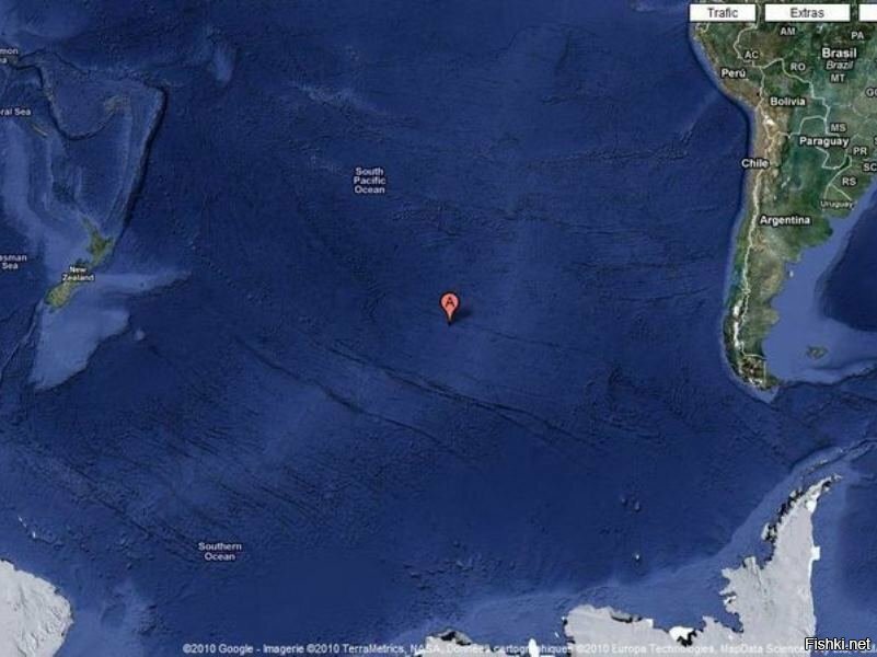 Место в океане, наиболее удалённое от обитаемой суши - Океанский полюс недост...