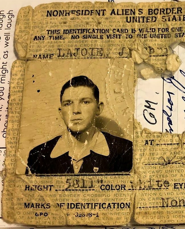 4. Удостоверение личности иностранца в США в 1943 году