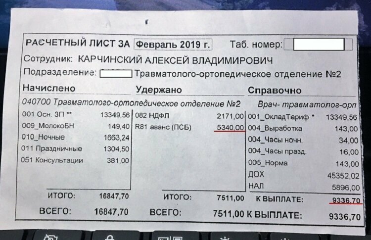 Врач-травматолог из Тольятти показал реальную зарплату медиков