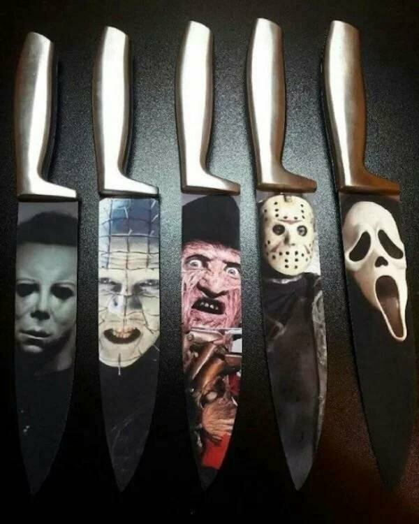 Ножи с изображениями злодеев из фильмов ужасов