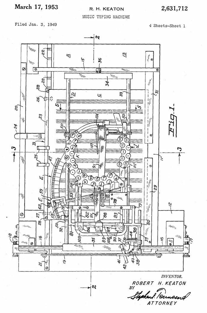 Вот это вещь: нотная печатная машинка Keaton Musiс