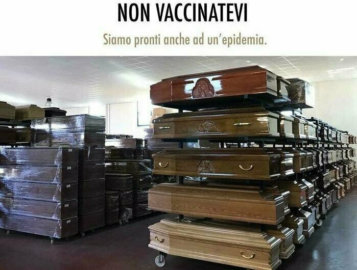 Итальянская социальная реклама: "Не вакцинируйтесь, мы готовы к эпидемии"