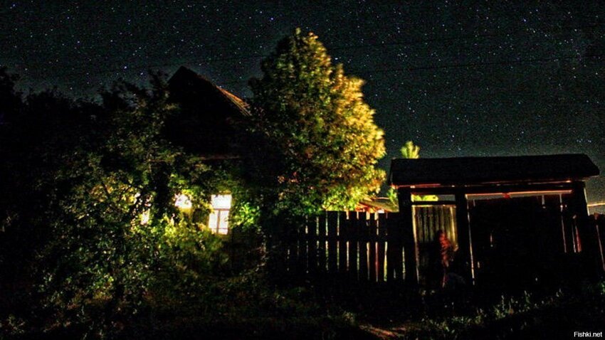 Ночь спустилась на бабушкин огород