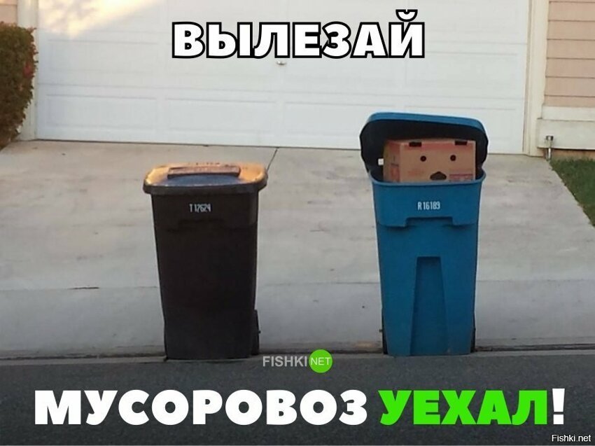 Вылезай, мусоровоз уехал