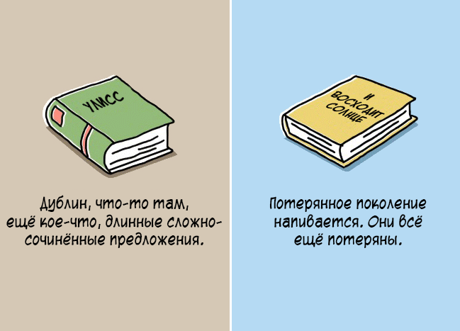 Канадский художник придумывает максимально короткие описания знаменитых книг для особо ленивых