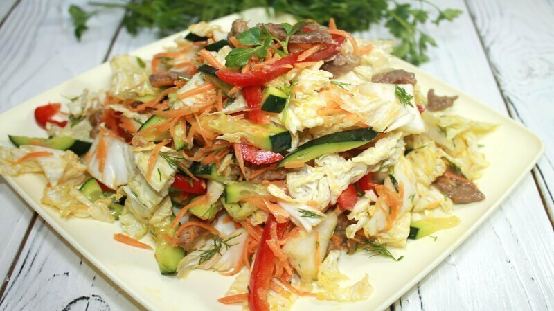 Новый салат из пекинской капусты