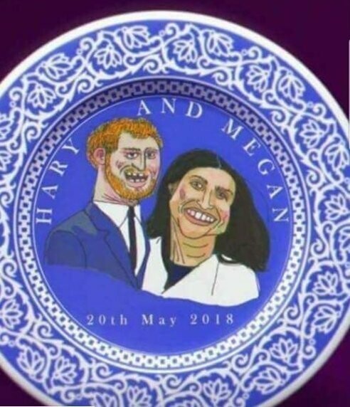 Мой друг Чак заказал в Бразилии тарелку на память о королевской свадьбе и вот, что он получил