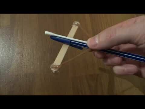 Как сделать крутой арбалет из ручки который удивит весь мир 