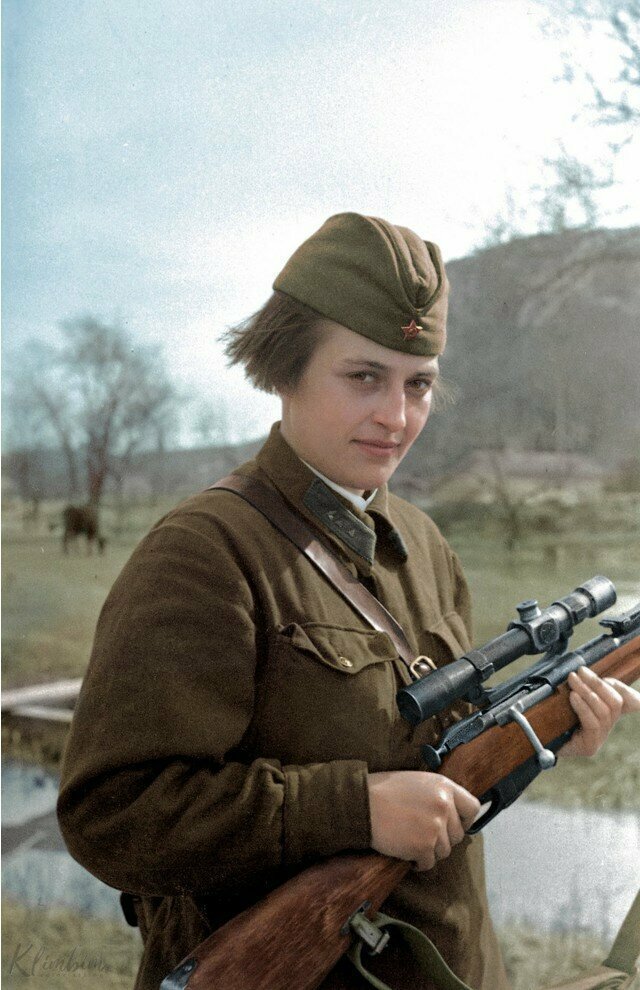 Восстановленные фото советских солдат ВОВ
