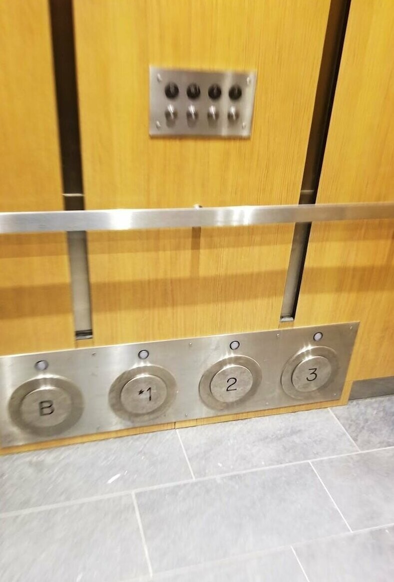 Кнопки лифта, которые можно нажимать ногой