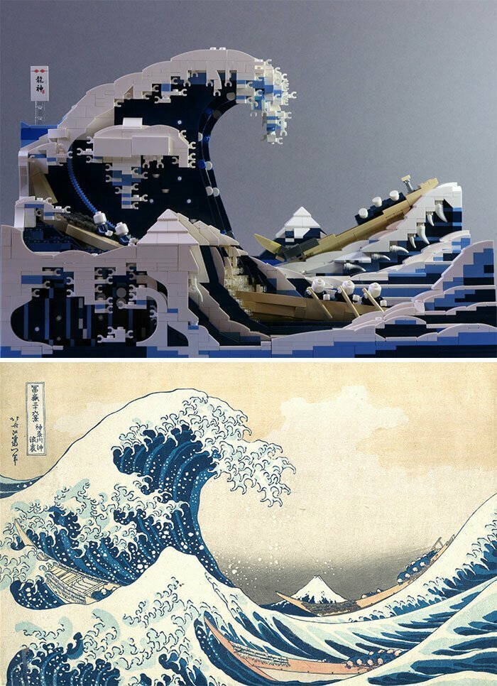 2. Кацусики Хокусай, "Большая волна в Канагаве"