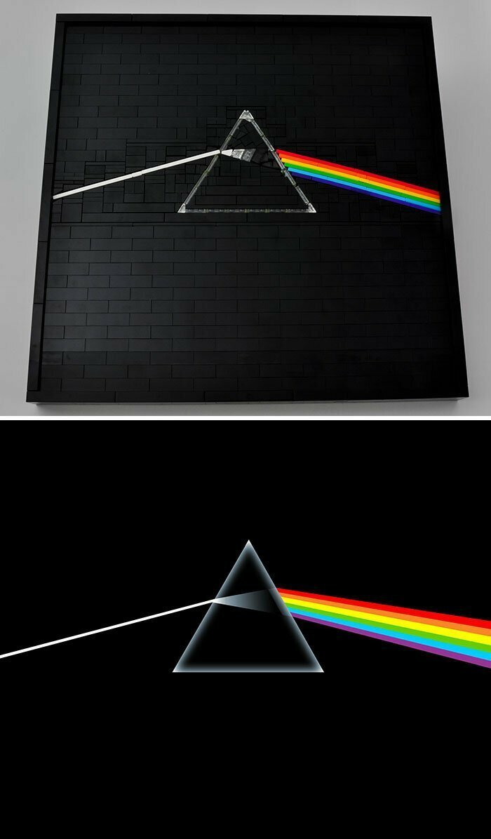 17. Обложка альбома Pink Floyd "The Dark Side of the Moon" (автор рисунка - Джордж Харди)