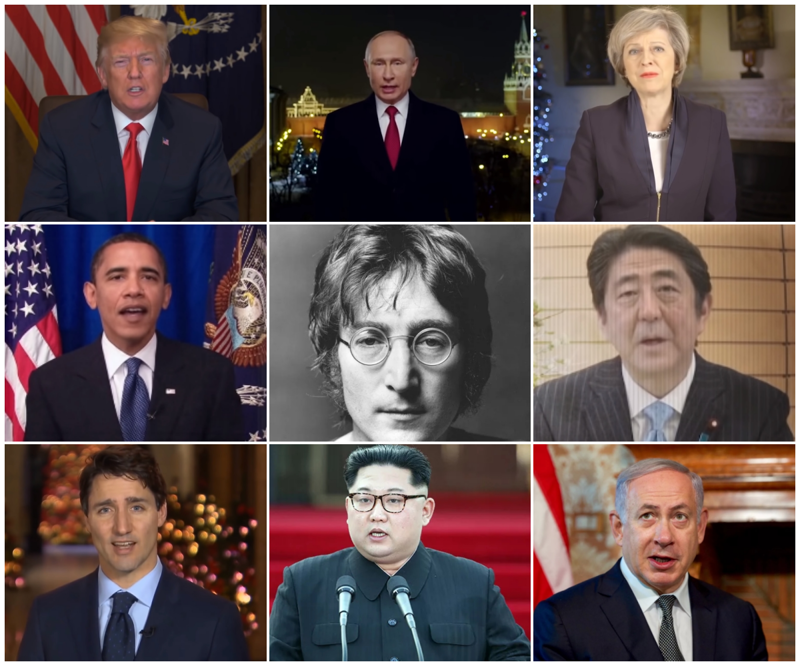 Лидеры стран спели песню о мире Джона Леннона