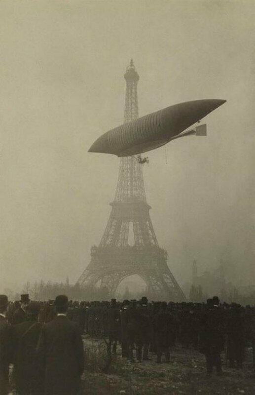 Дирижабль Анри Жюльо "The Yellow" в Париже, ноябрь 1903 года.