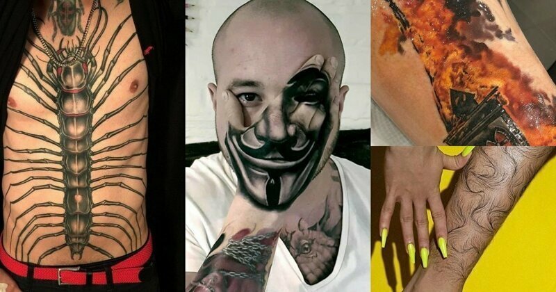 20 необычных, пугающих и даже омерзительных тату, поразивших пользователей соцсетей