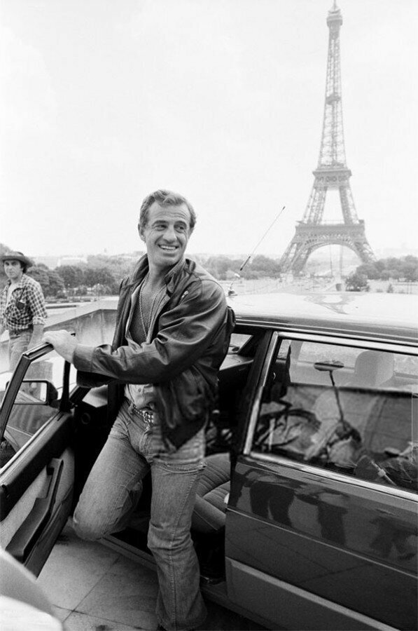 Жан-Поль Бельмондо на съемочной площадке фильма "Профессионал" 9 июля 1981 года