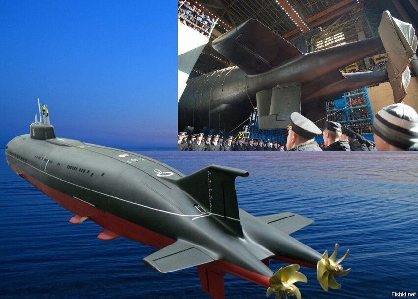 Вчерашний вывод из цеха атомной подводной лодки специального назначения «Белг...