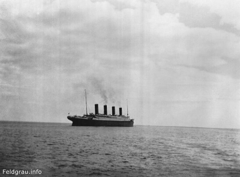«Титаник» покидает гавань и выходит в Кельтское море. Последняя фотография лайнера над водой. 10.04.1912 год.