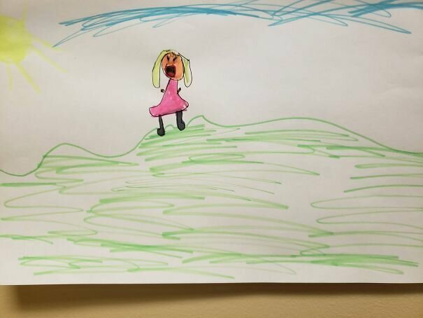 "Моя дочка ненавидит солнце и даже нарисовала рисунок, чтобы напомнить мне об этом"