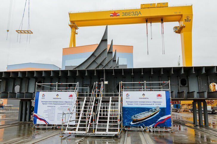 «Звезда» приступила к строительству второго танкера типа «Афрамакс»