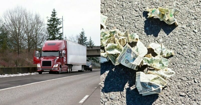 В Мичигане с грузовика упала коробка с $30 000 - деньги разобрали прохожие