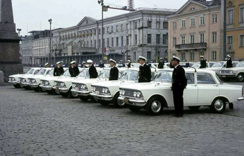 Автомобили Москвич-408 для полиции города Хельсинки, Финляндии 1965 год