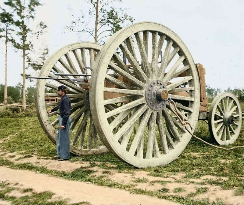 Инженерное приспособление времен гражданской войны в Америке, 1865 год.